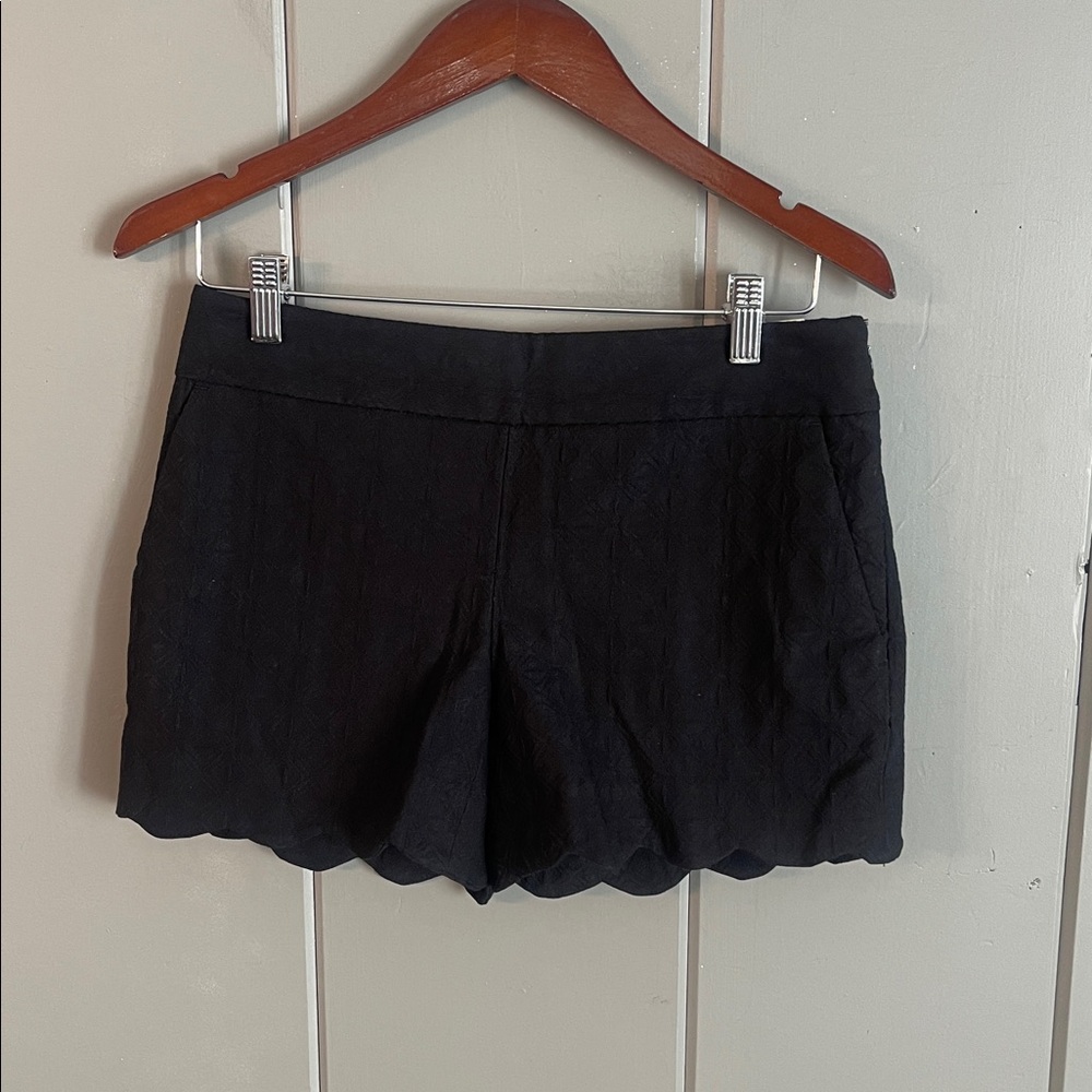 NWT Riviera Loft Shorts Black Textured Utility Chic Minimalist Quiet Luxury Boho